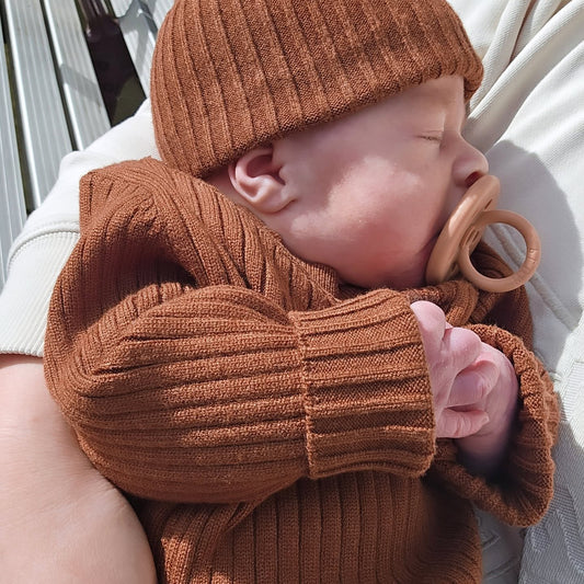 Chocolate Bamboo Blend Knit Set