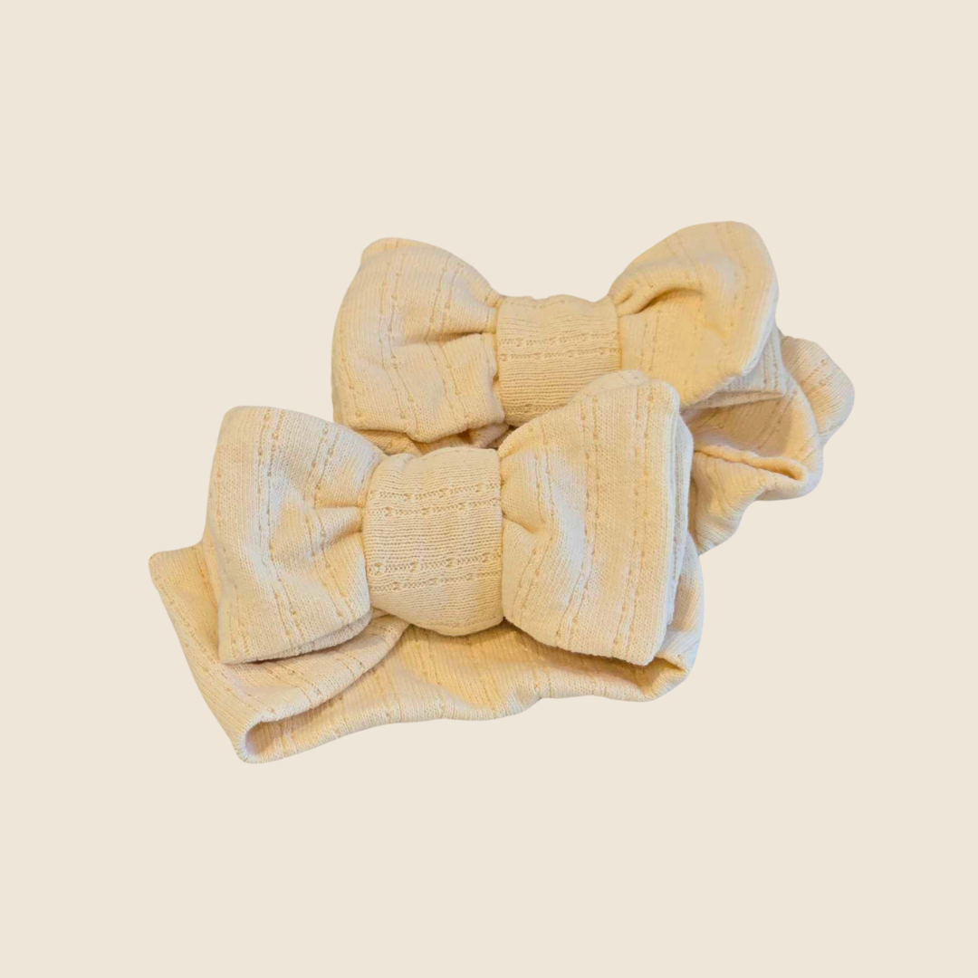 Beige Bow Headband