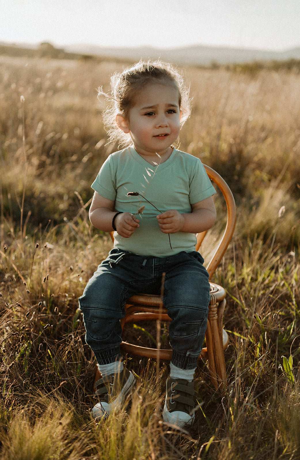 Bamboo Basics - Unisex Kids Sage Tee-Shirt