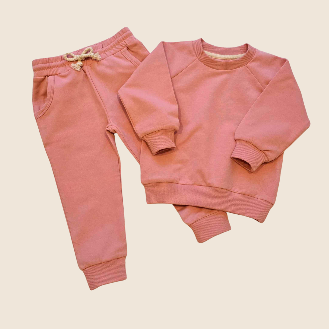 Pink Organic Cotton Track Set