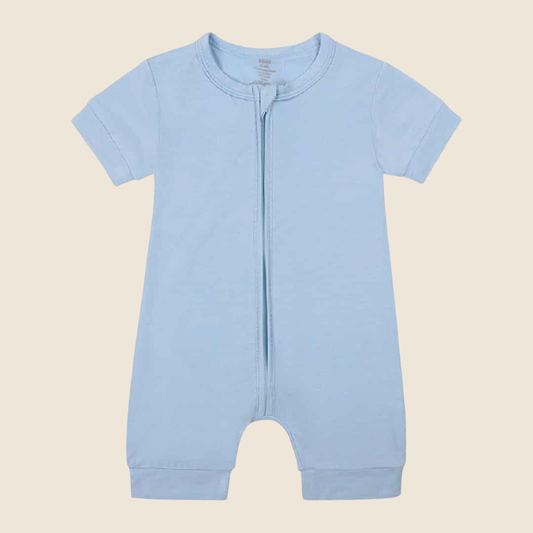 Blue Bamboo Short Onesie