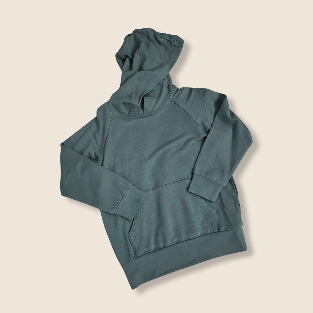 Unisex Bamboo Teal Long-Sleeve Hoodie