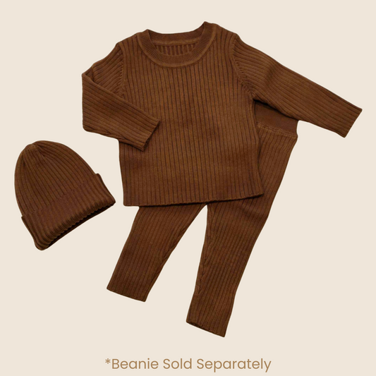Chocolate Bamboo Blend Knit Set