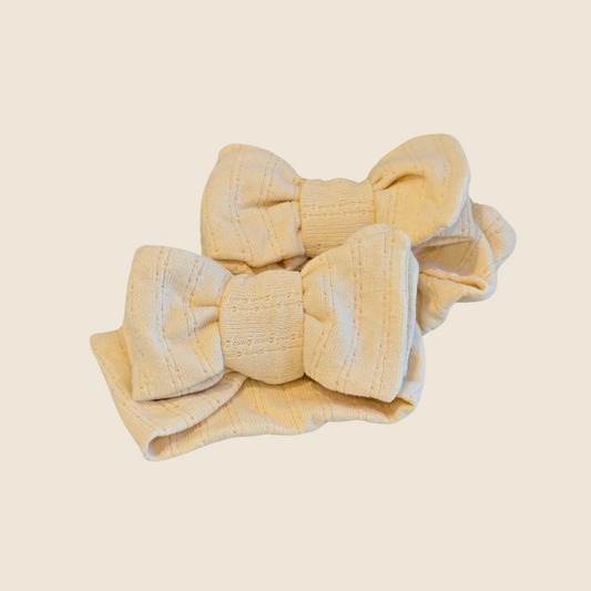 Beige Bow Headband