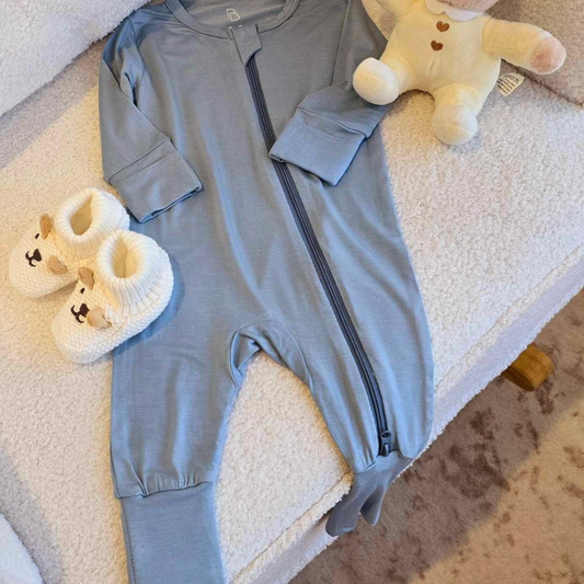 Blue Bamboo Onesie
