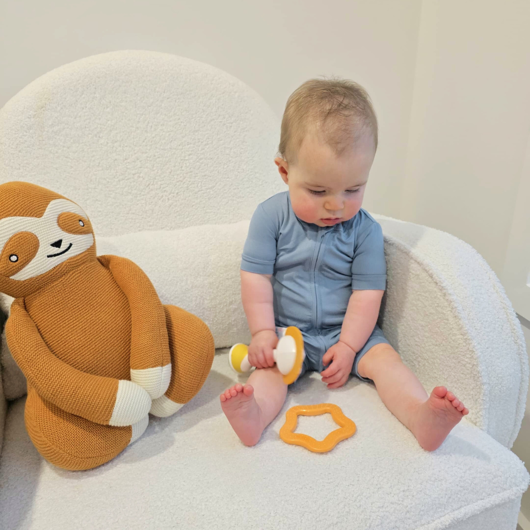 Blue Bamboo Short Onesie