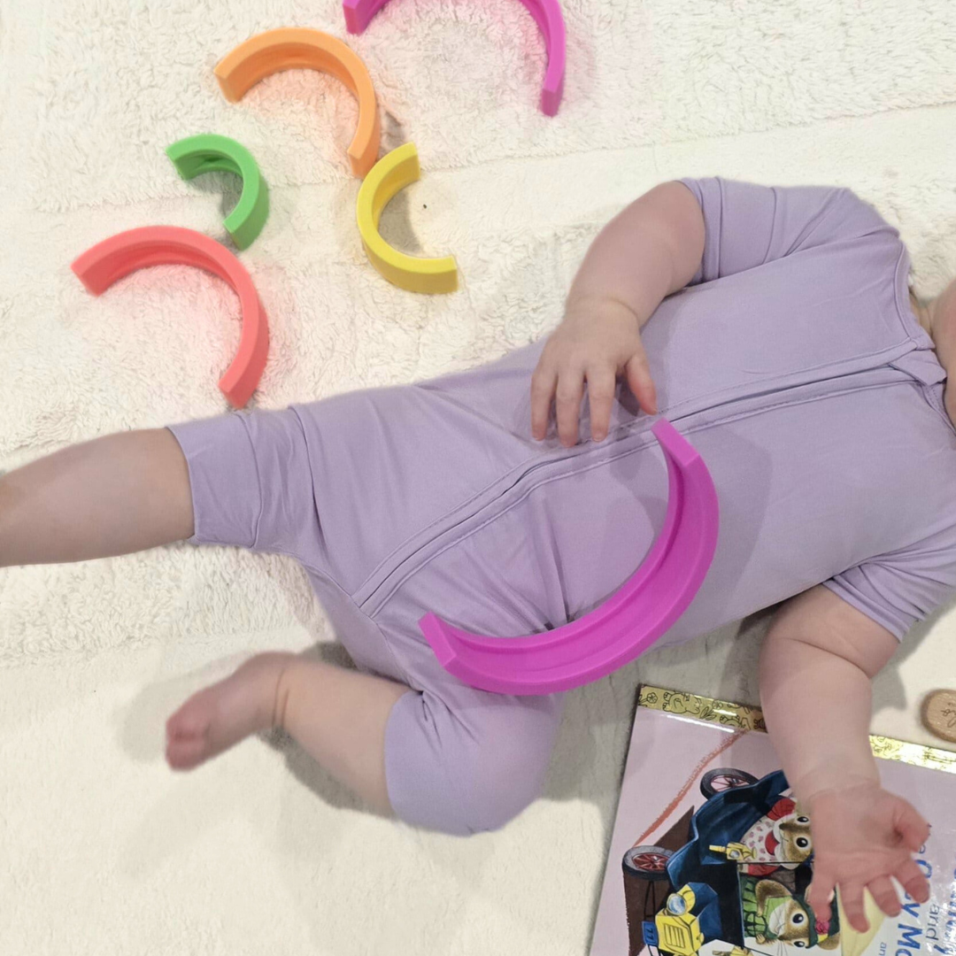 Lavender Bamboo Short Onesie