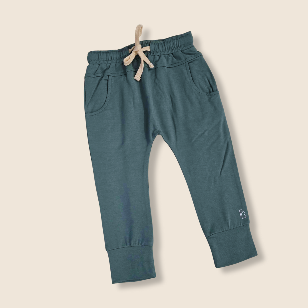 Unisex Bamboo Teal Long Pants