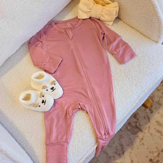 Pink Bamboo Onesie