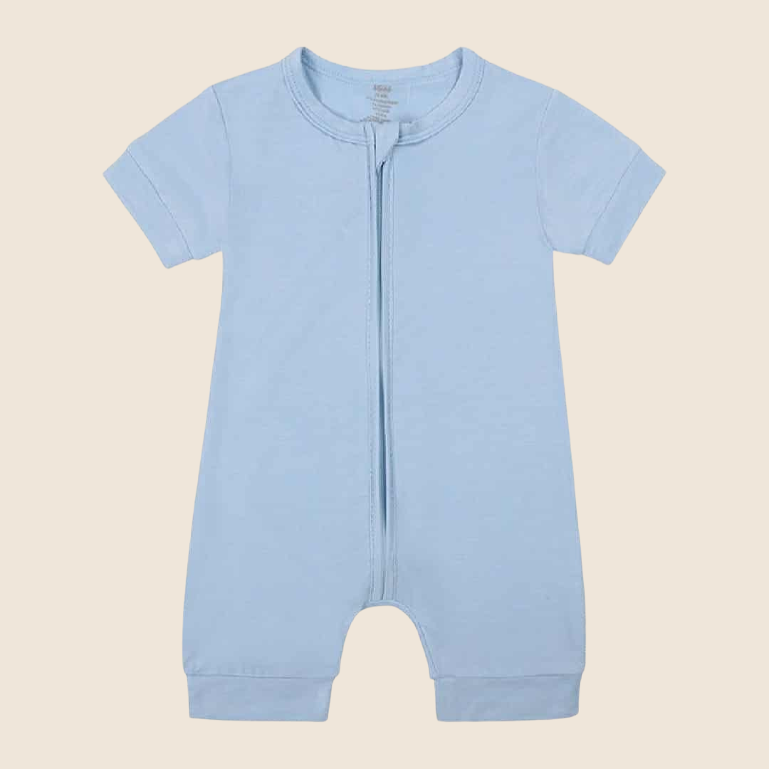 Blue Bamboo Short Onesie - Preorder