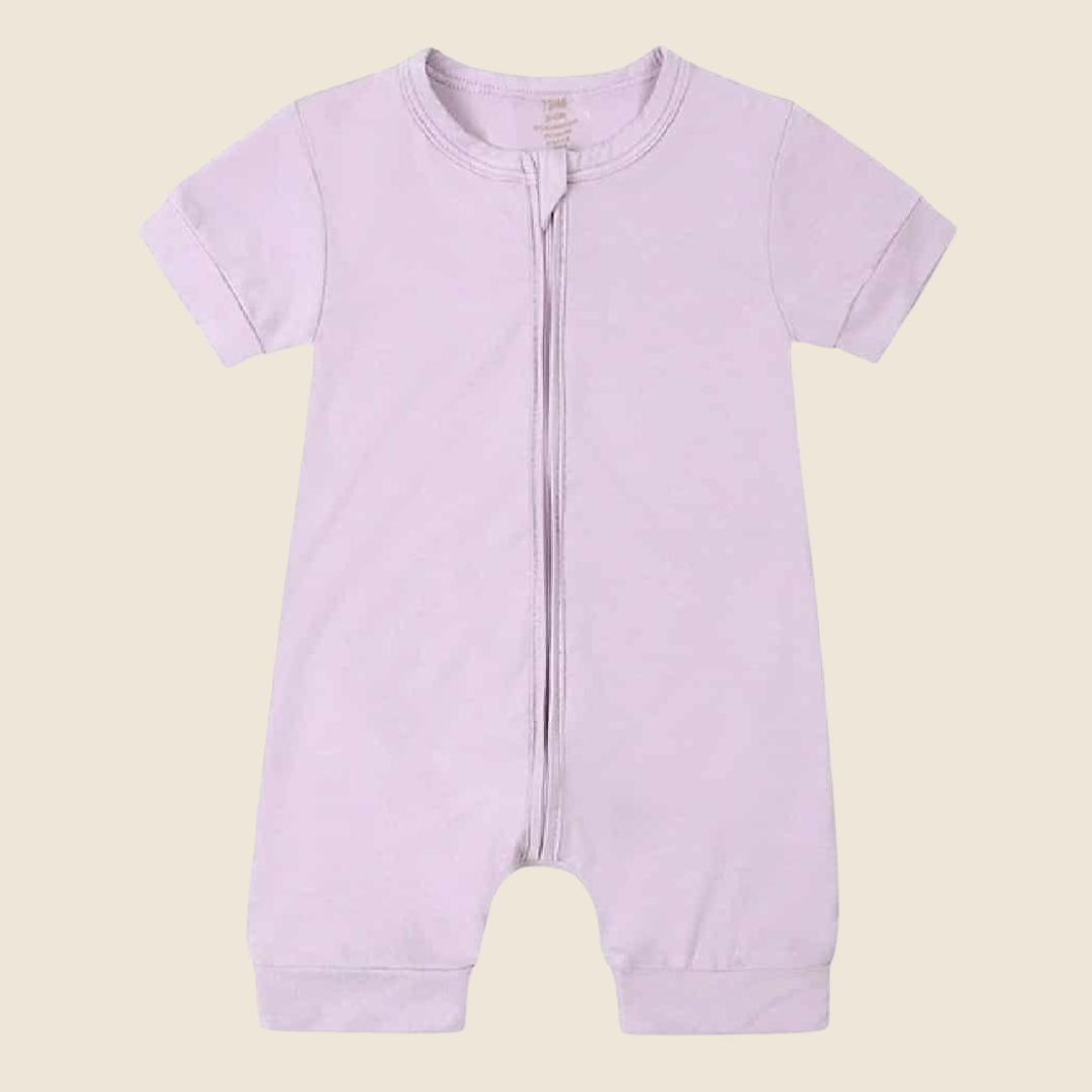 Lavender Bamboo Short Onesie - Preorder
